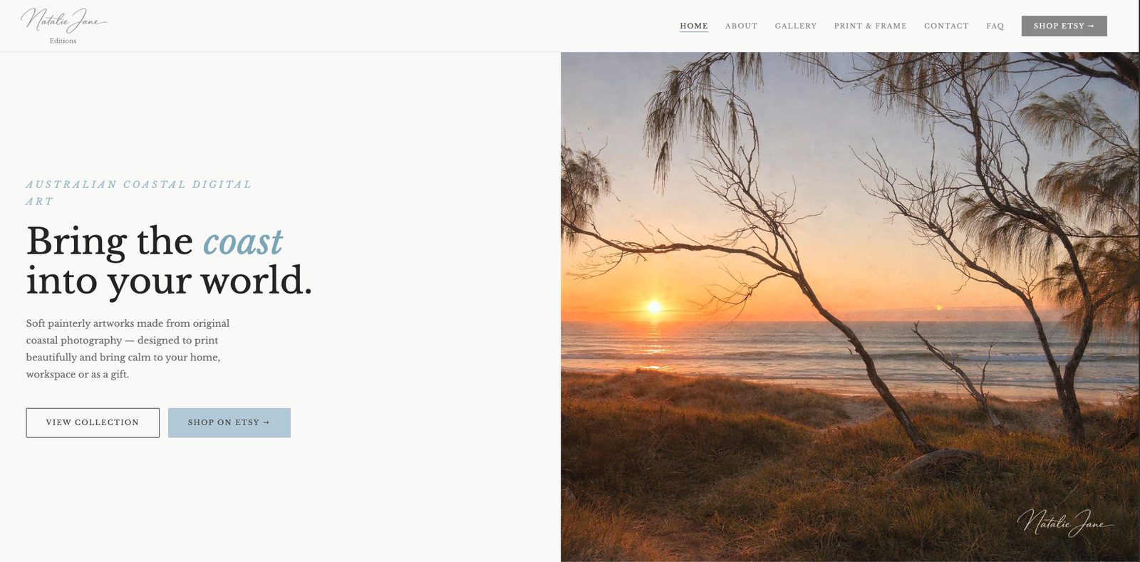 Natalie Jane Editions homepage